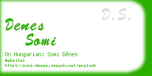 denes somi business card
