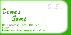 denes somi business card